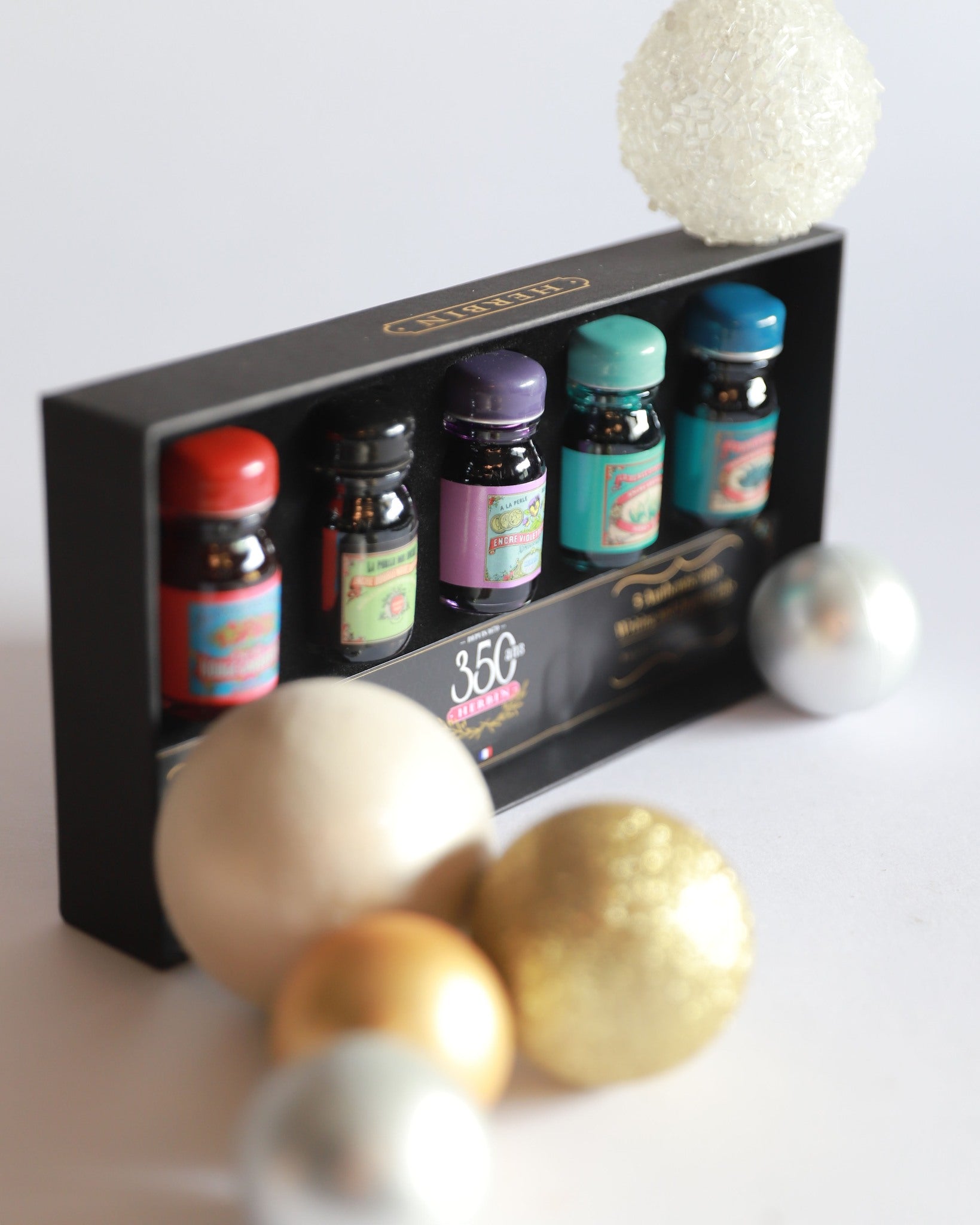 Coffret édition limitée Spécial 350 ans JACQUES HERBIN - 5 flacons d'encre - 10 ml - Assorties - 3188550189004
