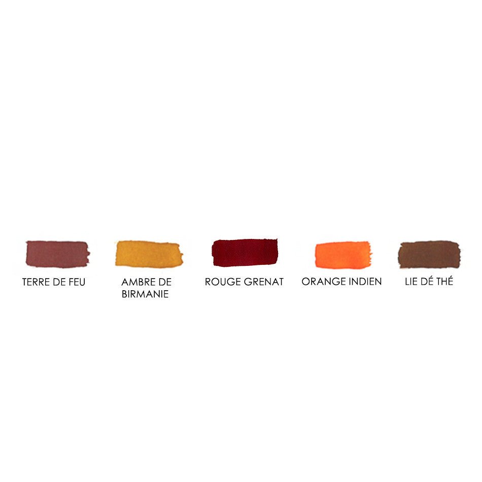Coffret Encres Automnales JACQUES HERBIN - 5 flacons d'encre - 10 ml - Assorties - 3188550185037