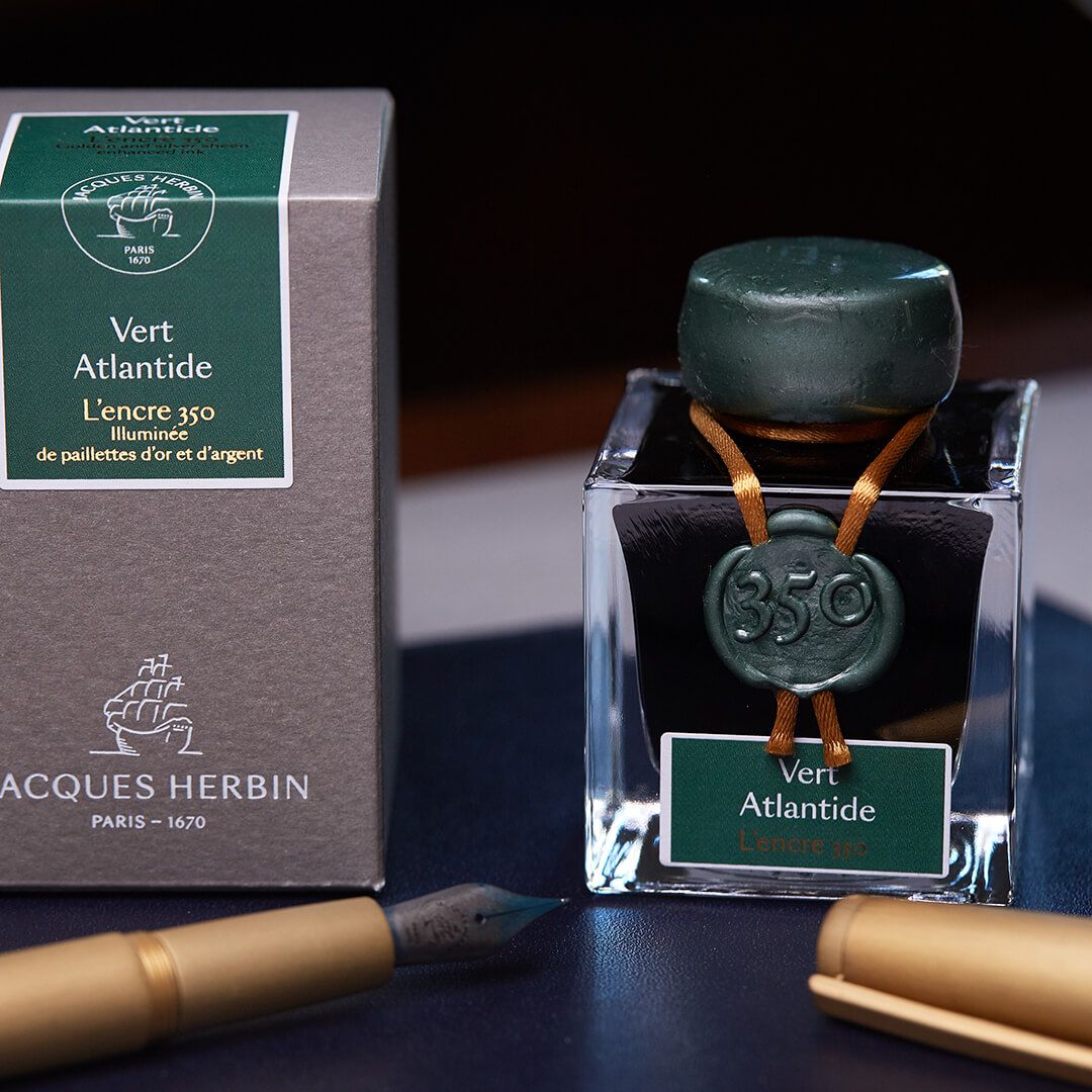 Encre 350 JACQUES HERBIN Édition Limitée Vert Atlantide - 50 ml - Vert Atlantide - 3188555151396