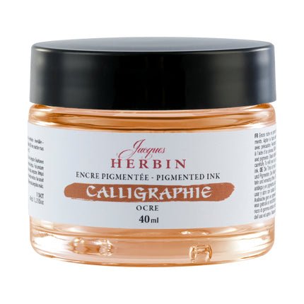 Encres de calligraphie pigmentées JACQUES HERBIN - 40 ml - Ocre - 3188550113429