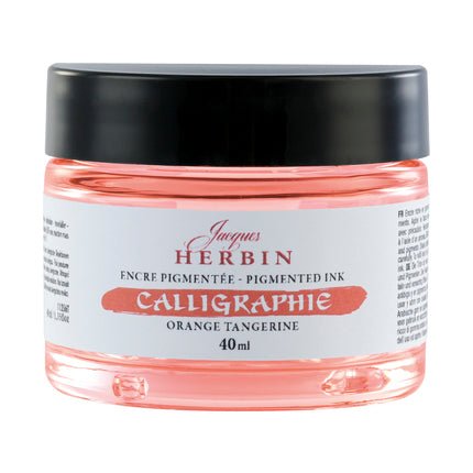 Encres de calligraphie pigmentées JACQUES HERBIN - 40 ml - Orange tangerine - 3188550113566