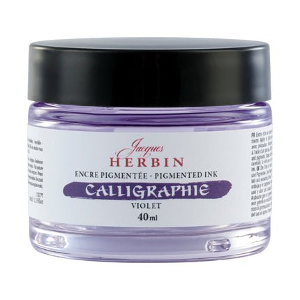 Encres de calligraphie pigmentées JACQUES HERBIN - 40 ml - Violet - 3188550113771