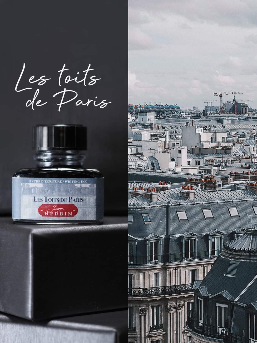 Encres d'écriture Couleurs de Paris JACQUES HERBIN - 30 ml - Les toits de Paris - 3188550138064