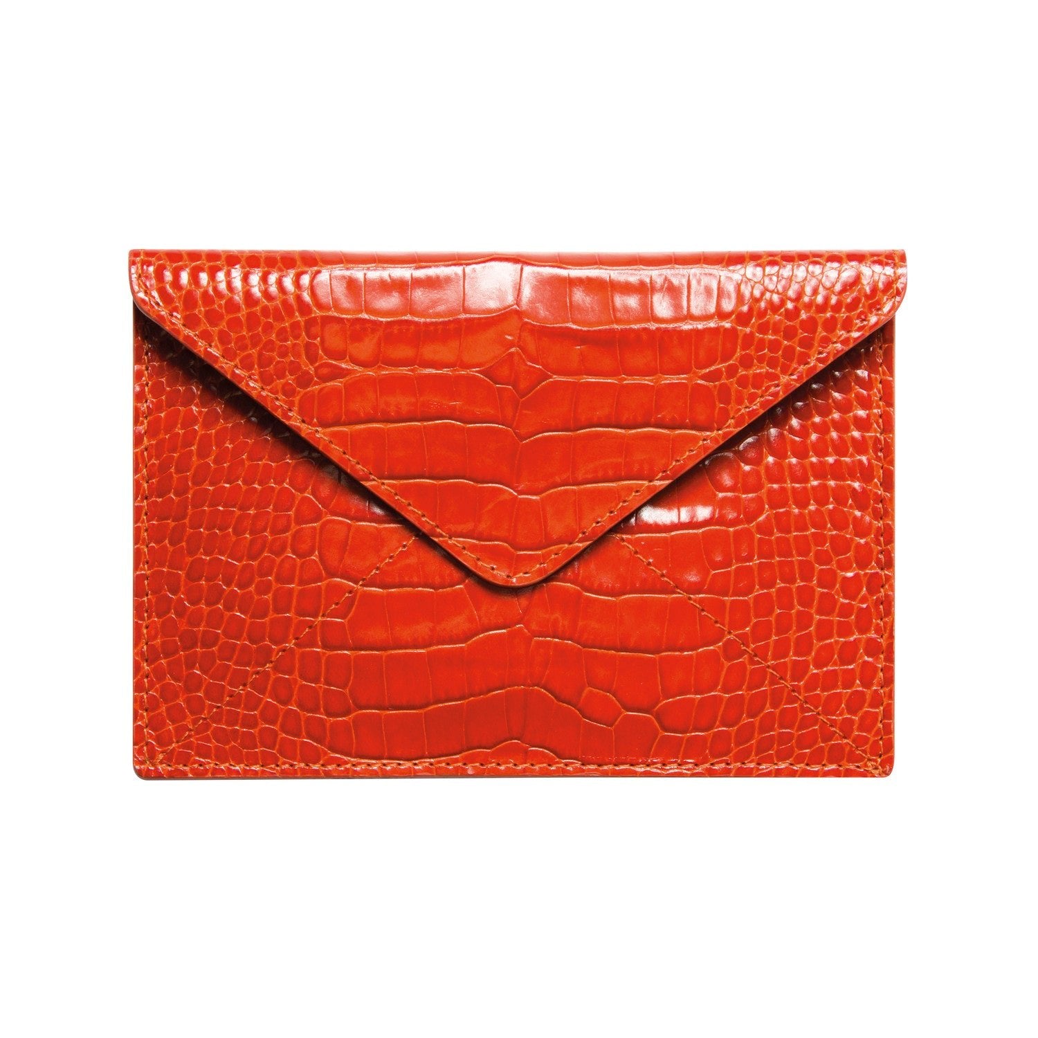 Enveloppe Mignon Croco Savannah - Orange - - 3489399507548