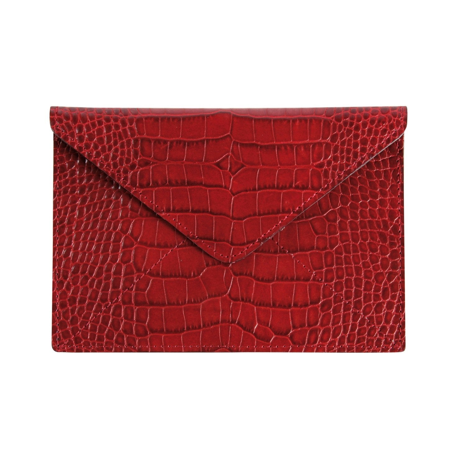 Enveloppe Mignon Croco Savannah - Rouge - -