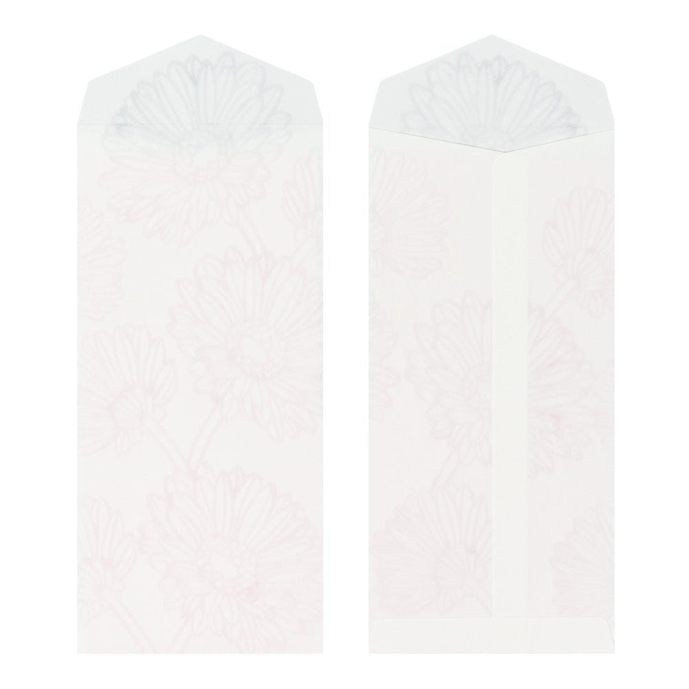 Enveloppes MIDORI Bouquet Rose - 18.8 x 9 cm - Illustré - -