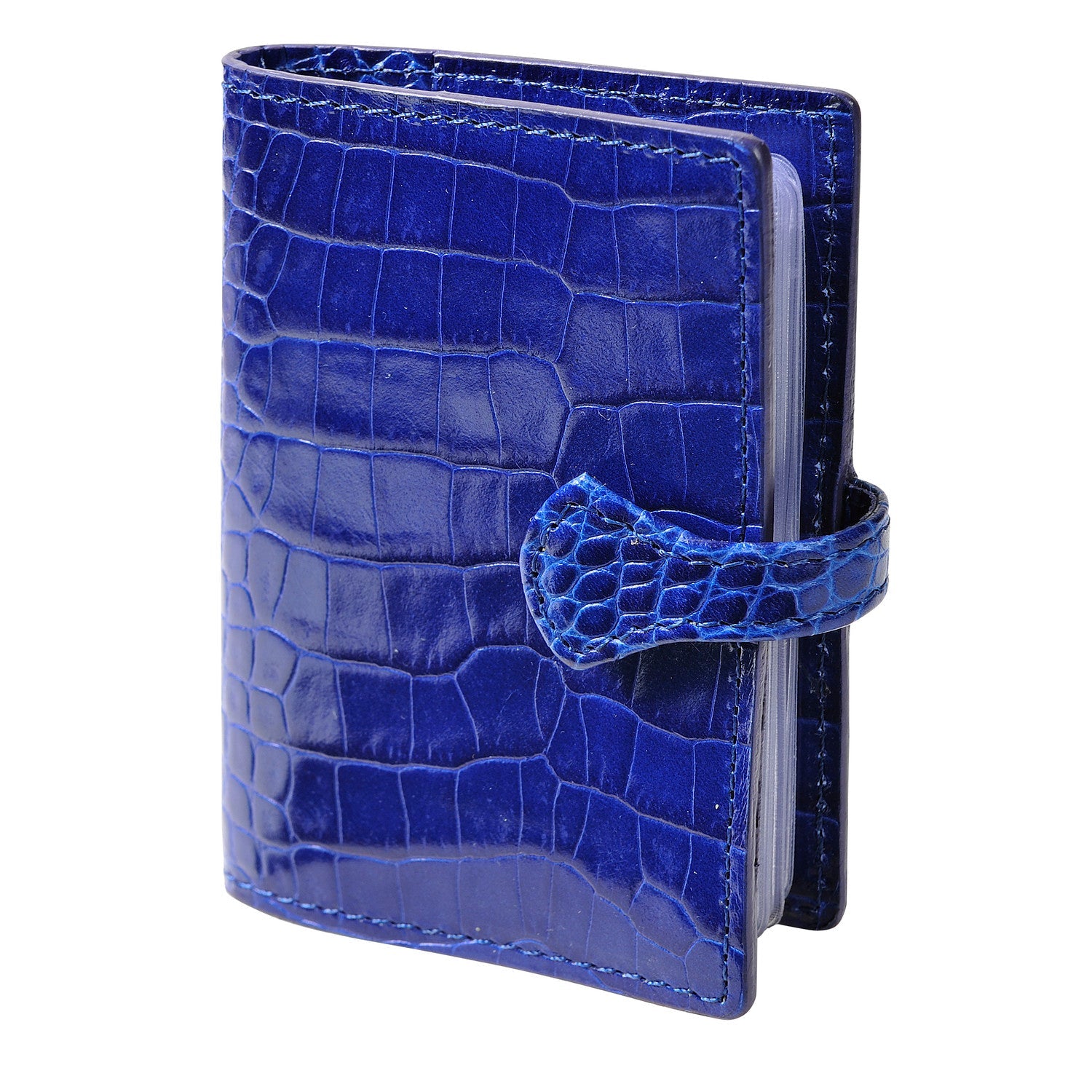 Étui multicartes Mignon Croco Savannah - Bleu - -