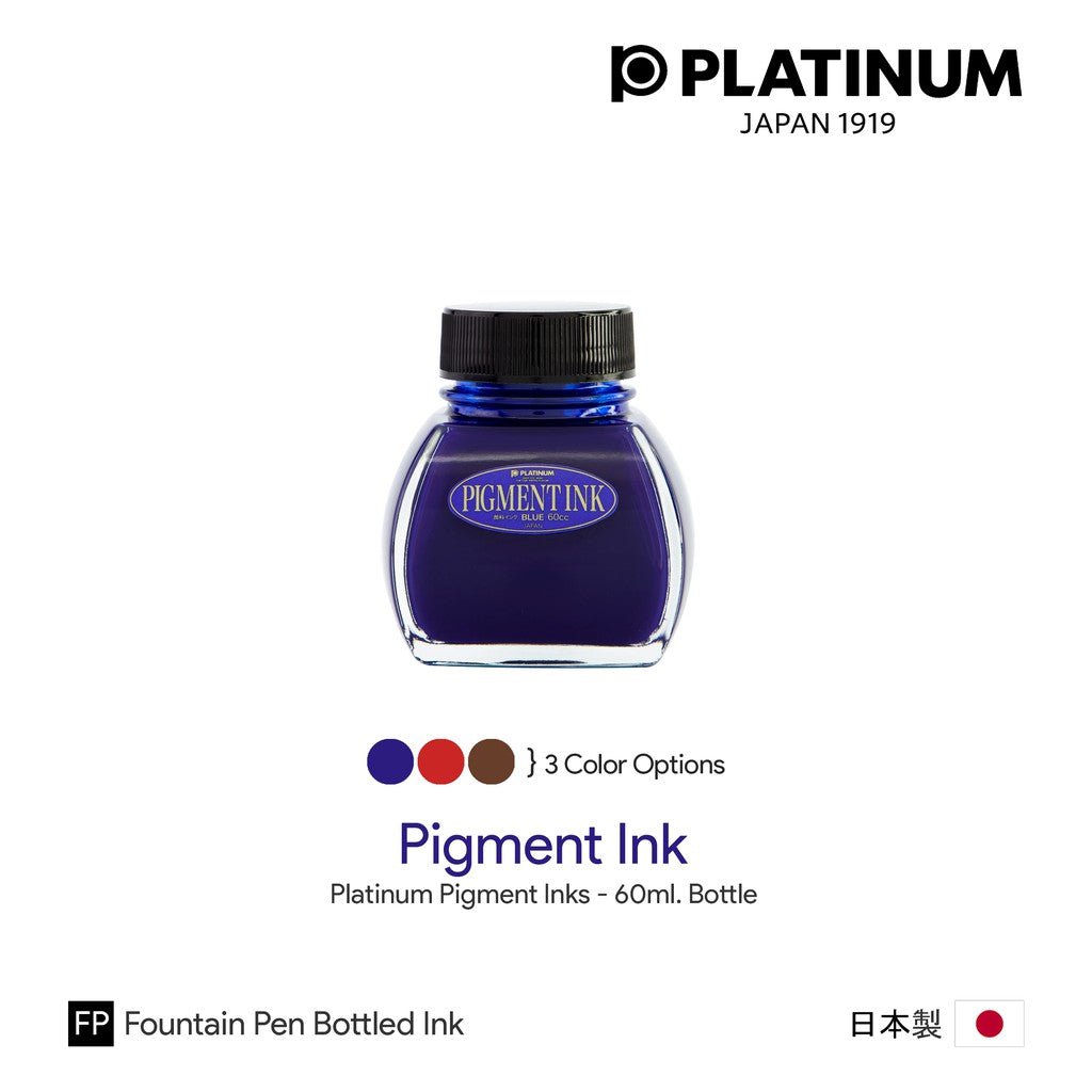 Flacon d'encre PLATINUM Pigment Ink - 60 ml - Bleu - 4977114408809