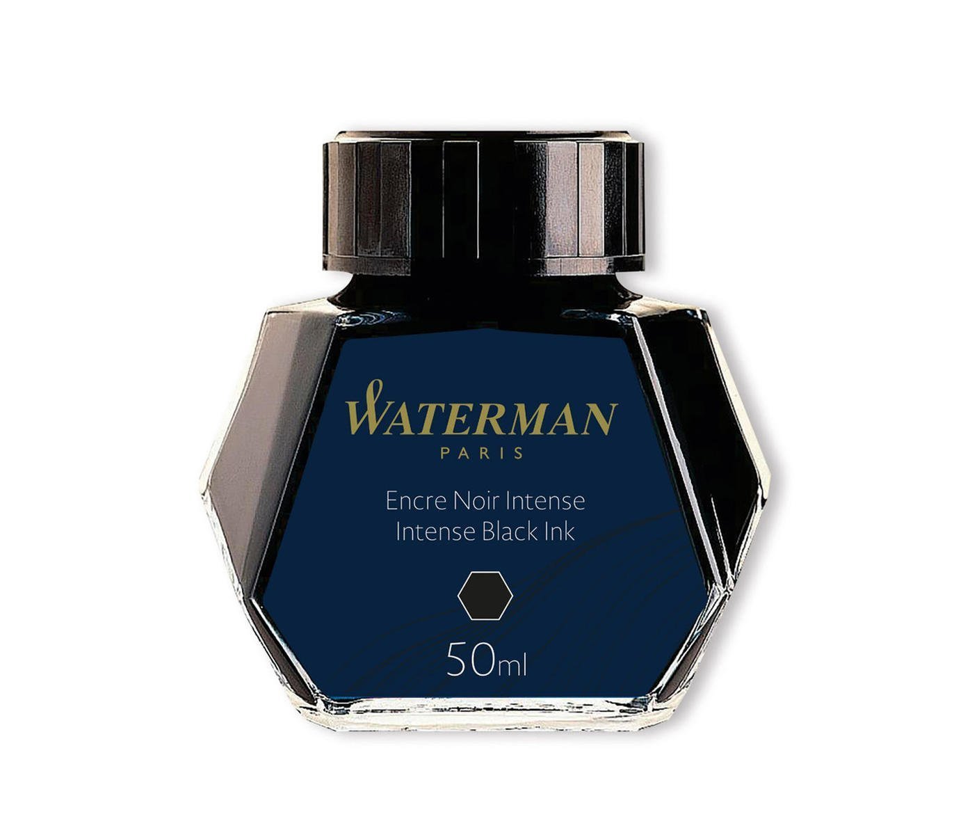 Flacon d'encre WATERMAN - 50 ml - Noire Intense - 3034325106199