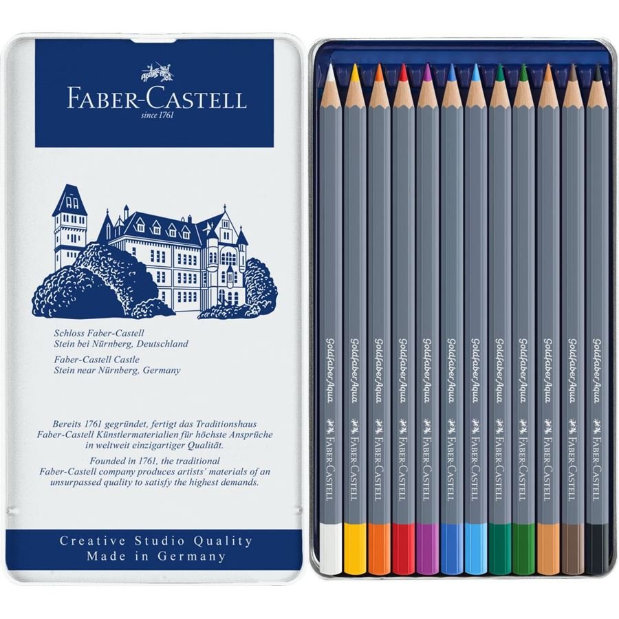 GOLDFABER Aquarelle - Boîte Métal 12 Couleurs - 4005401146124