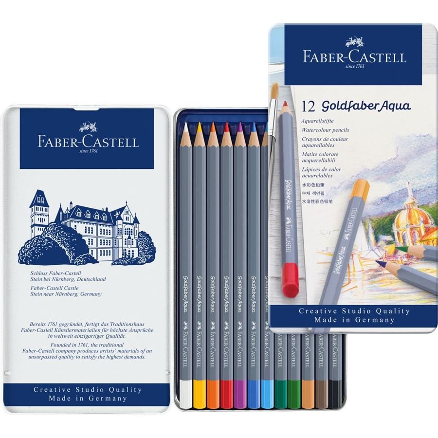 GOLDFABER Aquarelle - Boîte Métal 12 Couleurs - 4005401146124