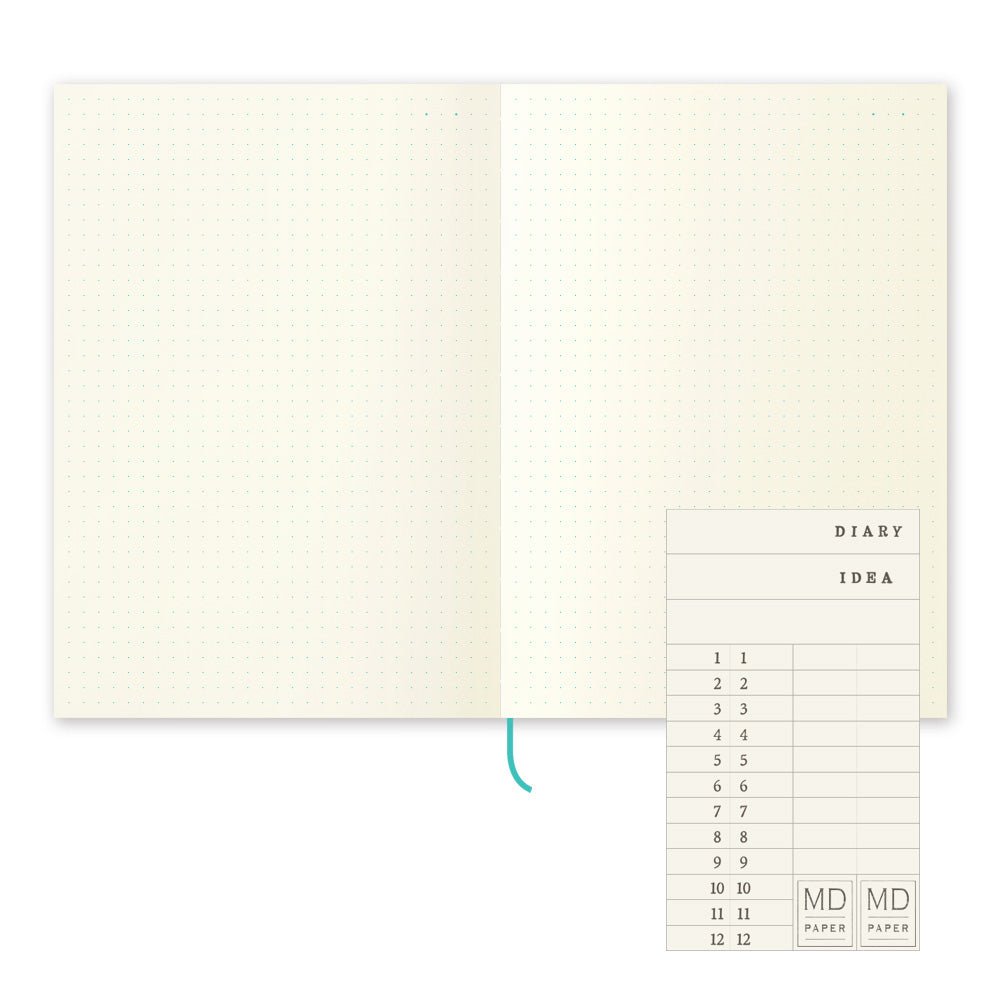MD Paper Notebook Journal - A5 - Pointillé - Blanc - 4902805152594