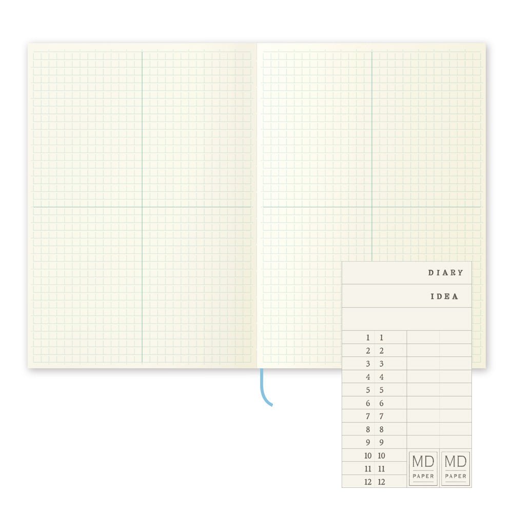 MD Paper Notebook Journal - A5 - Quadrillé - Blanc - 4902805152693