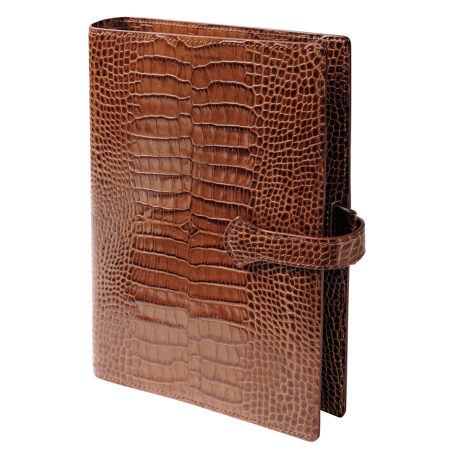 Organiseur Mignon AK22 Croco Savannah - 23 x 17.3 cm - 1 semaine sur 2 pages - Vison -