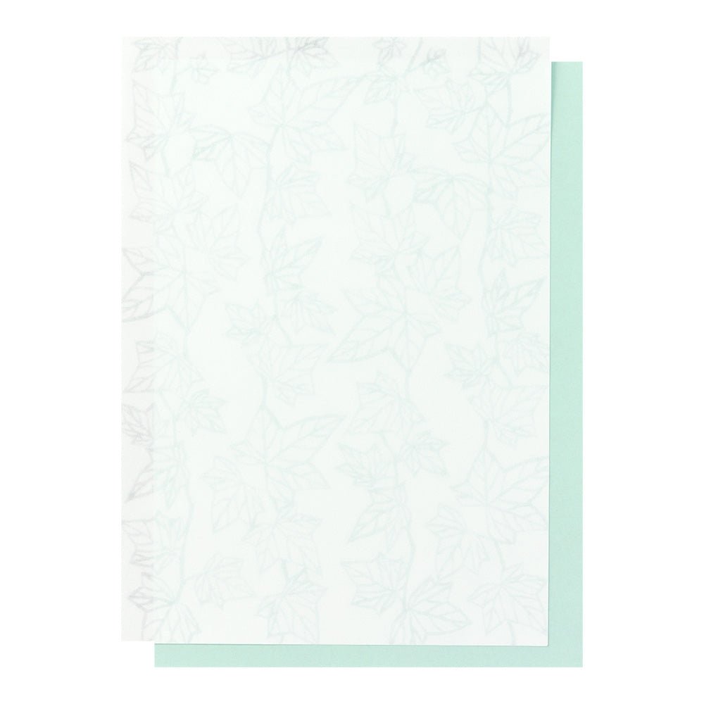 Papier à lettres washi MIDORI Feuille Verte - 25 x 7.7 cm - Illustré - 4902805204859