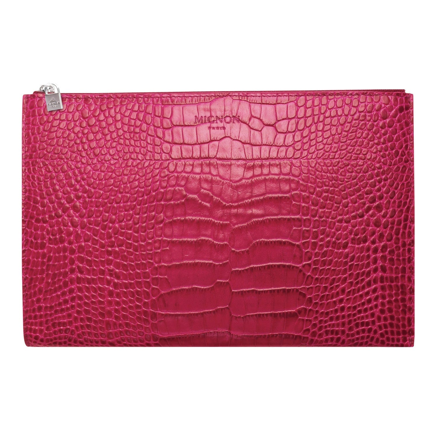 Pochette Mignon Croco Savannah - Framboise - -