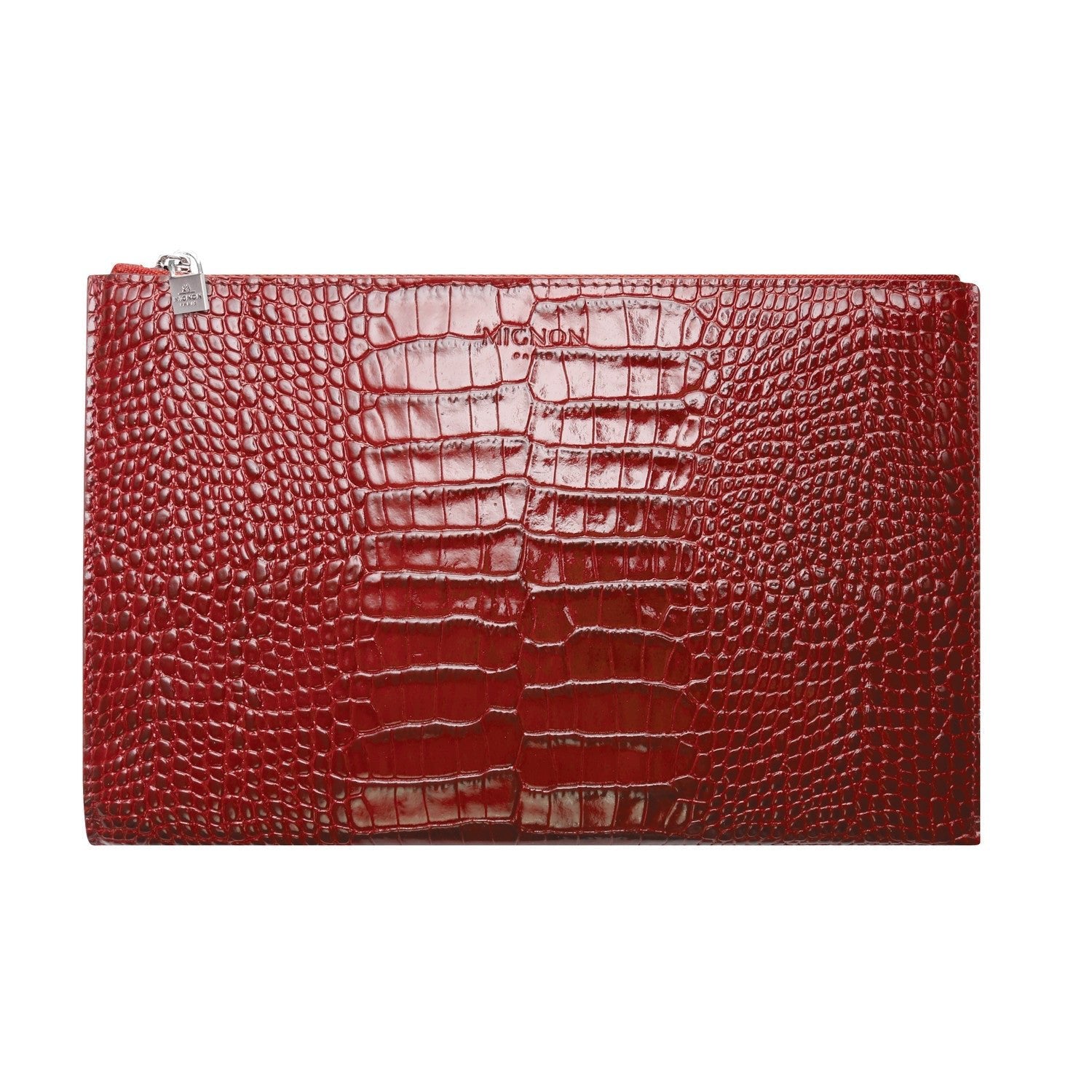 Pochette Mignon Croco Savannah - Rouge - -