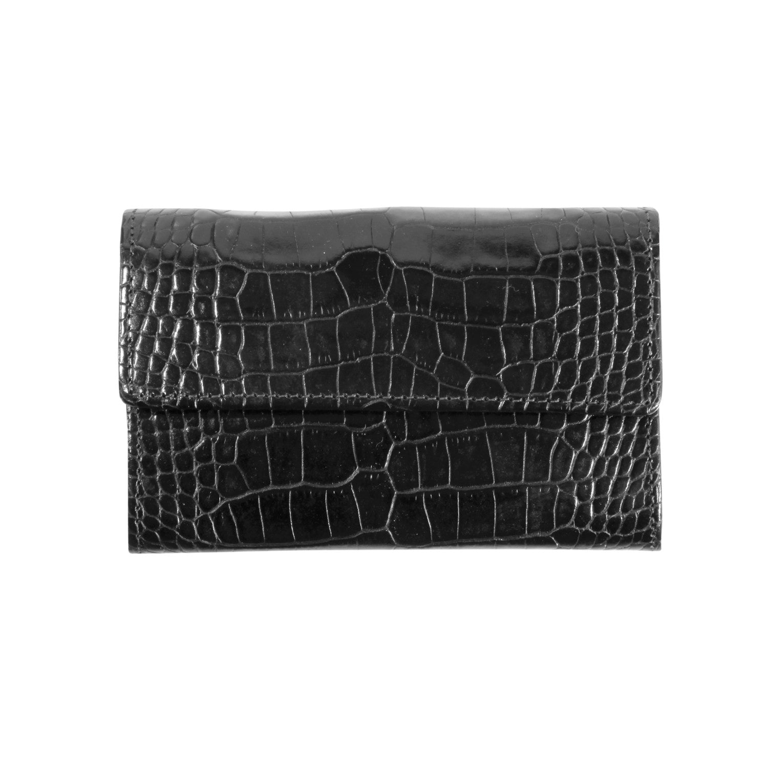 Porte-monnaie Mignon Croco Savannah - Noir - -