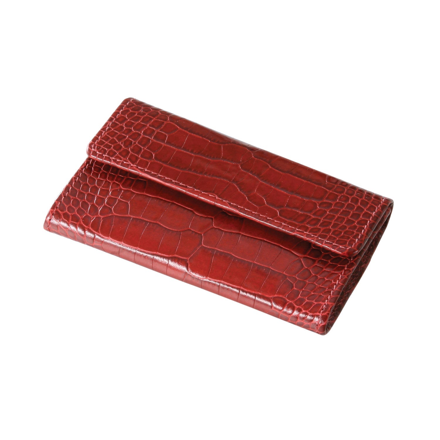 Porte-monnaie Mignon Croco Savannah - Rouge - -
