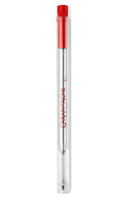 Recharge Goliath CARAN D'ACHE stylo bille - Fine (F) - Rouge - -
