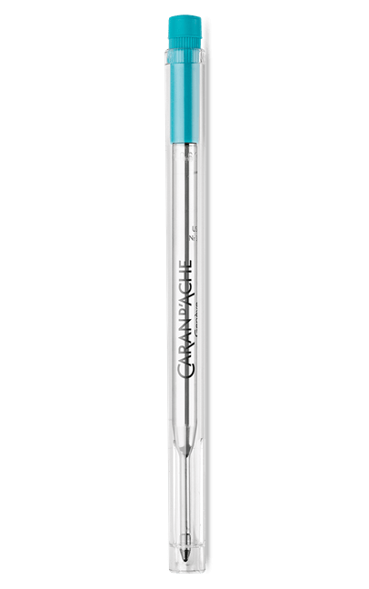 Recharge Goliath CARAN D'ACHE stylo bille - Fine (F) - Turquoise - -