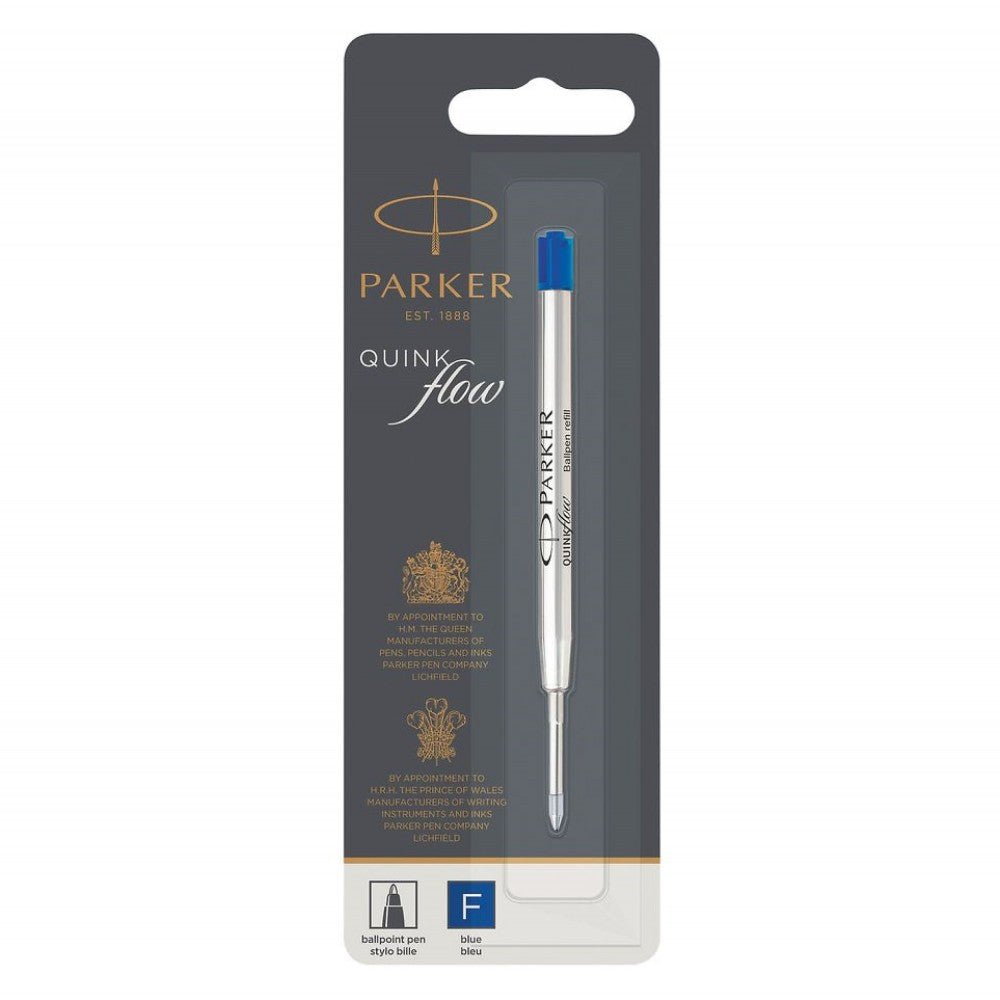 Recharge PARKER stylo bille - Fine (F) - Bleu - 3501179503684