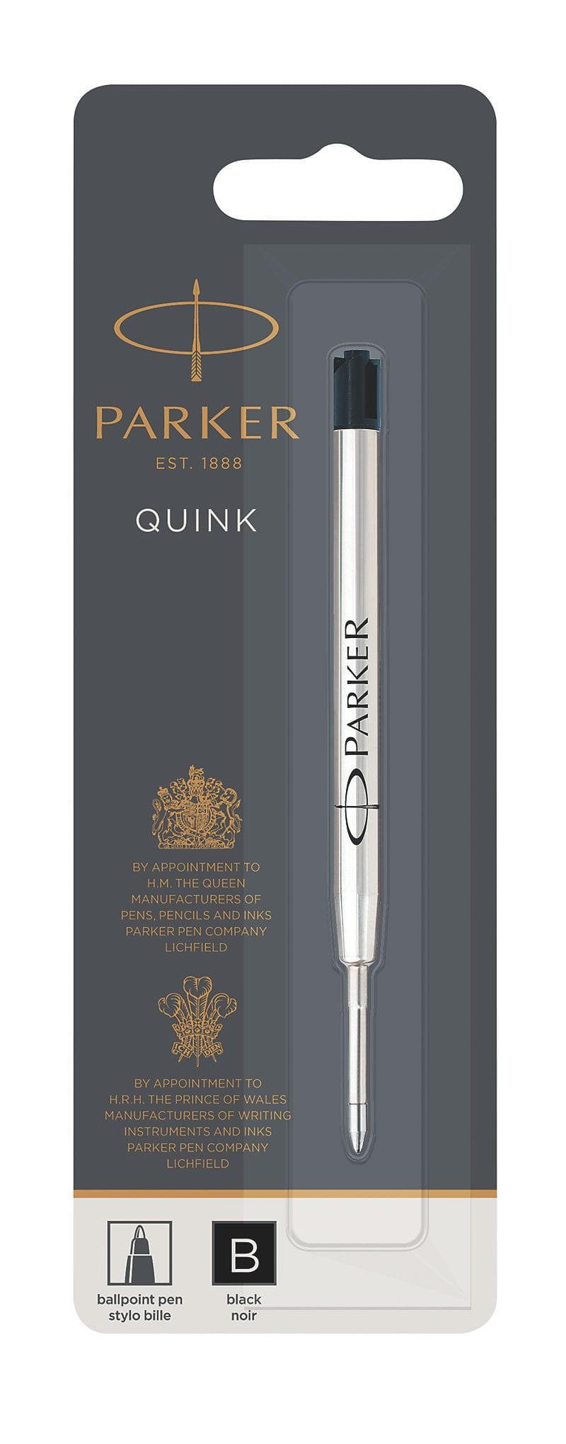Parker Quinkflow recharge pour stylo bille, pointe moyenne, bleu, blister  de 10 pièces bij VindiQ Office
