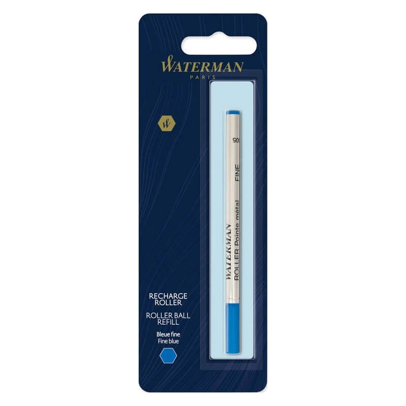 Recharge WATERMAN stylo roller - Fine (F) - Bleu - 3501179640181