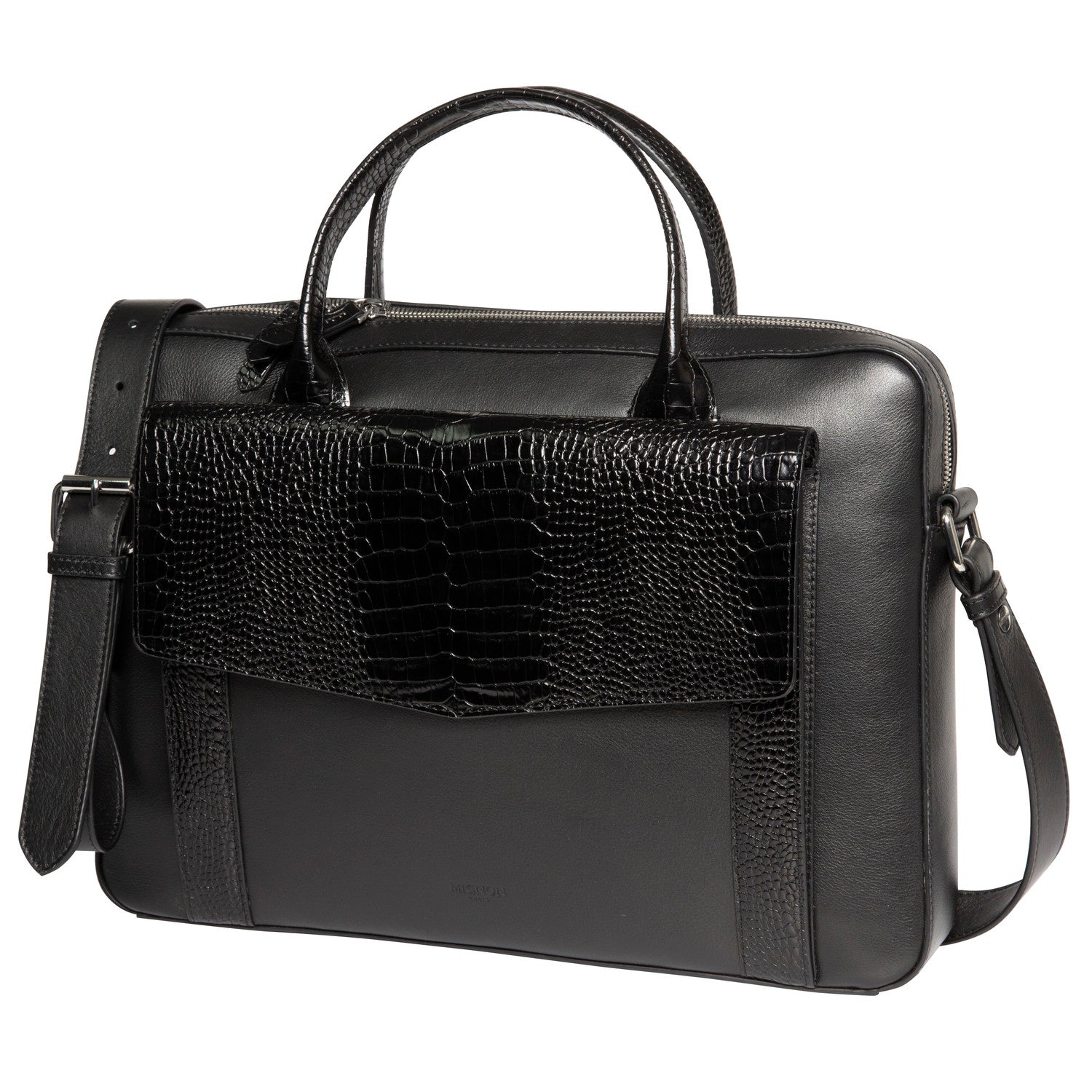 Sacoche Mignon Croco Savannah - Noir - -