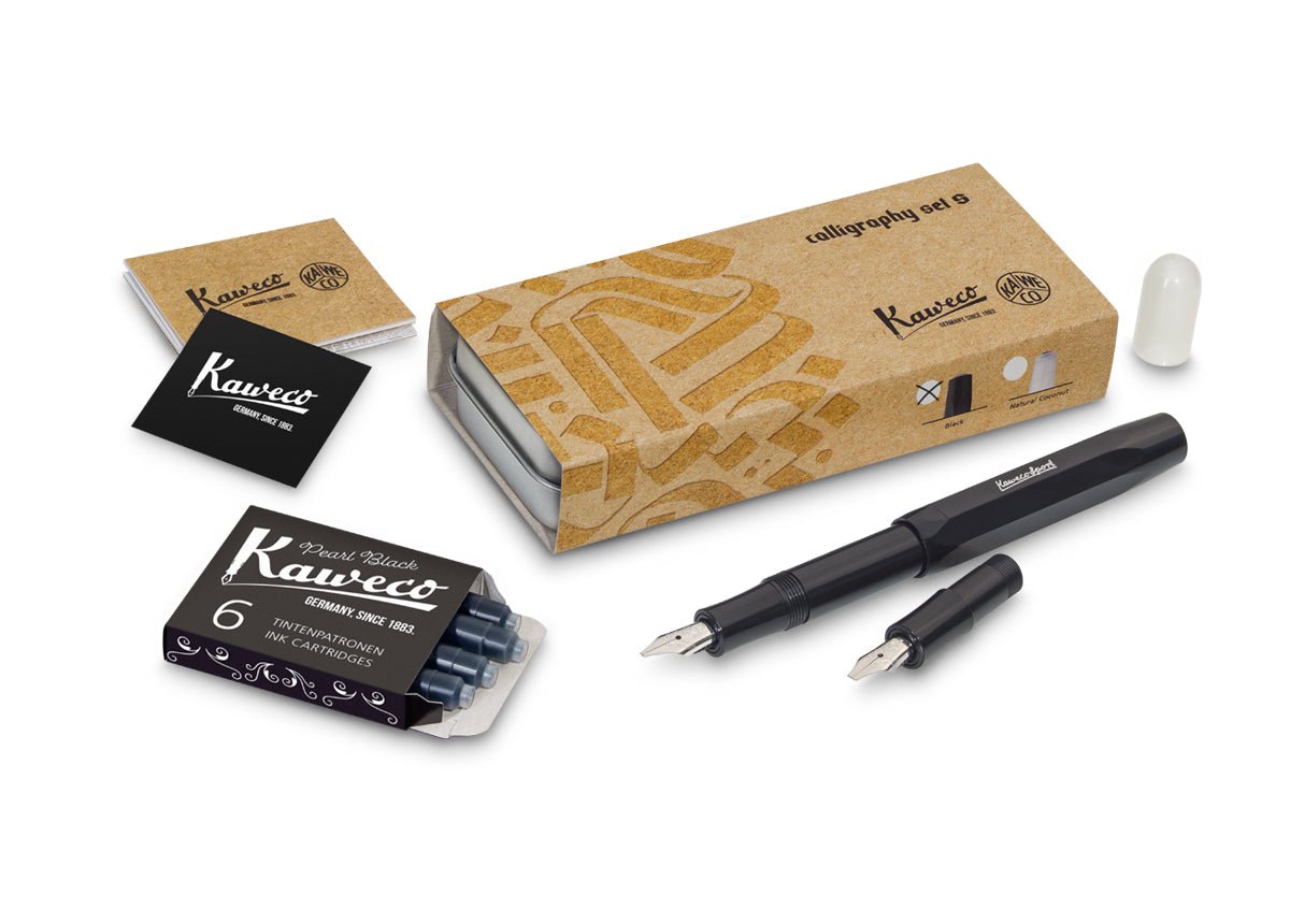 Set de calligraphie "S" KAWECO Sport - 1.5/2.3 - Black - 4250278609528