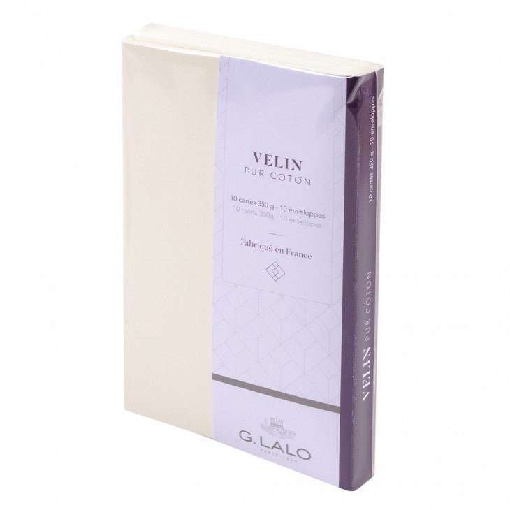 Set de correspondance Authentique Vélin Pur Coton format C6 - Visite - 350 g/m² - Crème - 3140290293007