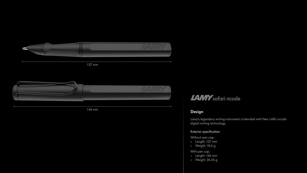 Set LAMY Safari All Black ncode - Smartpen & Carnet numérique - Digital - Black - 4014519744955
