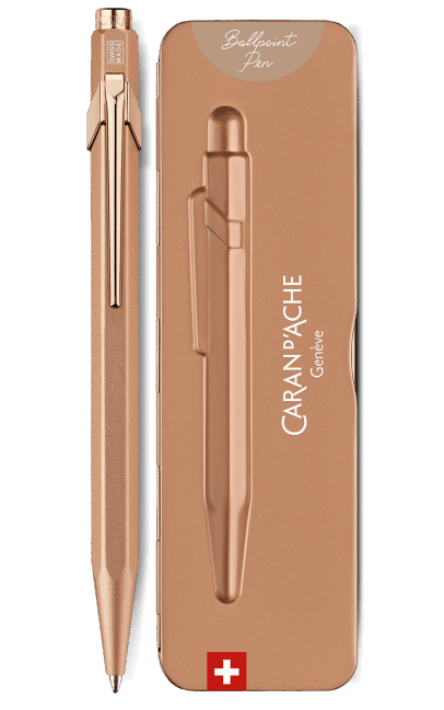 Stylo bille CARAN D'ACHE 849 PREMIUM Brut Rosé - Medium (M) - Or rosé - 7630002328869