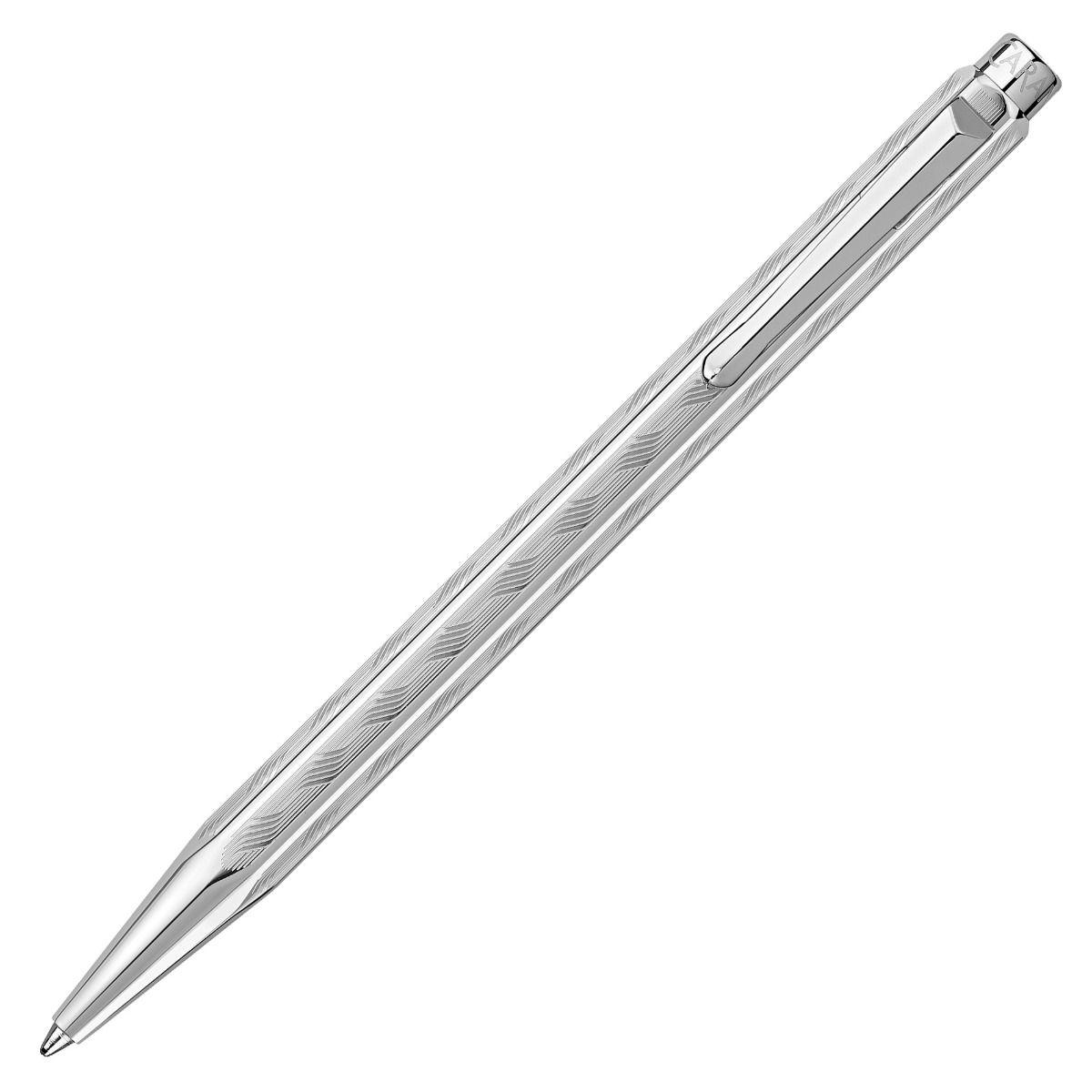 Stylo bille CARAN D'ACHE Ecridor Tressé Platiné Édition Spéciale - Medium (M) - Argenté - -