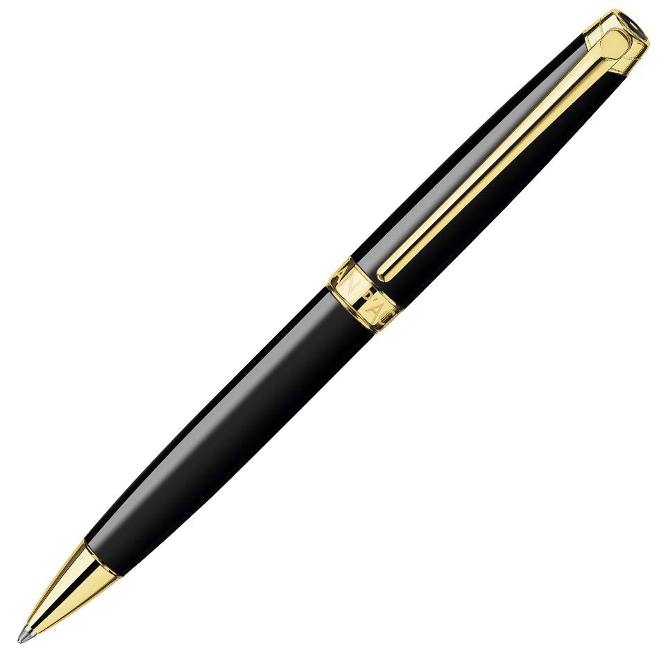 Stylo bille CARAN D'ACHE Léman Ebony Noir Plaqué Or - Medium (M) - Ebony noir plaqué or - -