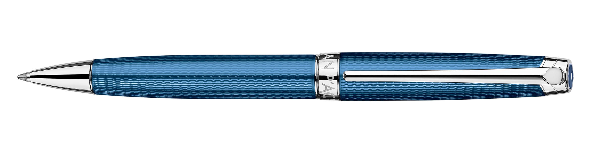 Stylo bille CARAN D'ACHE Léman Grand Bleu - Medium (M) - Grand bleu - -