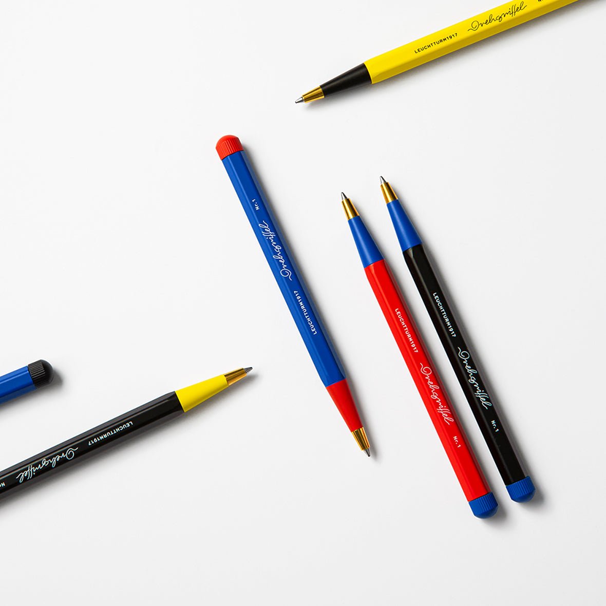 Stylo bille LEUCHTTURM1917 Drehgriffel Bauhaus Édition - Medium (M) - Black / Lemon - 4004117619564