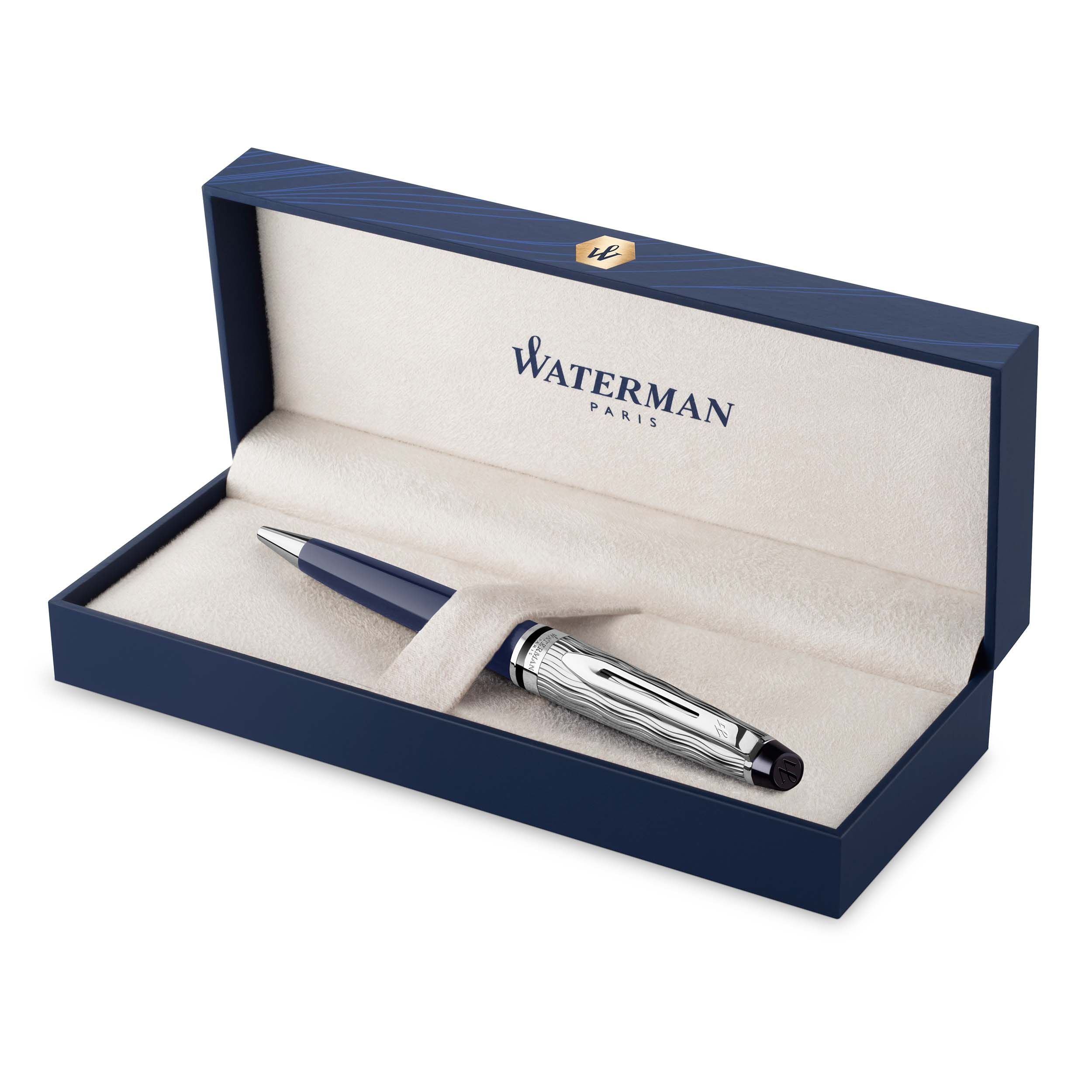 Stylo bille WATERMAN Expert l'Essence du Bleu - Medium (M) - Bleu - 3026981664663