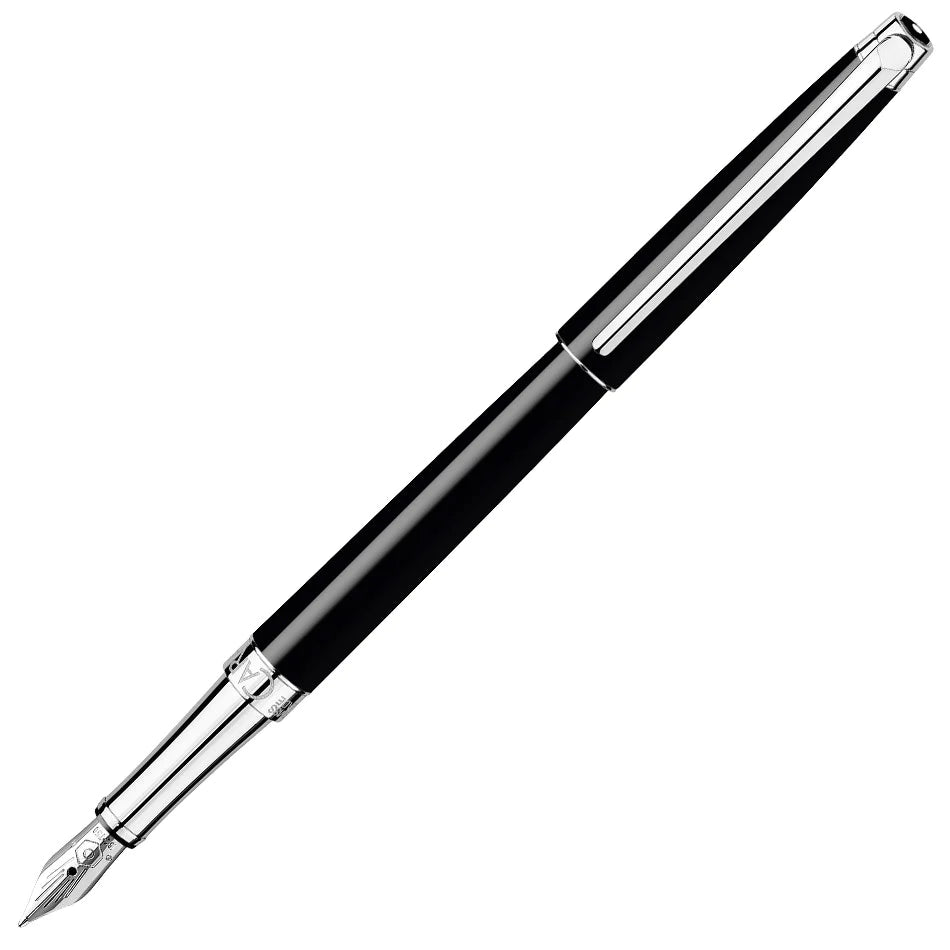 Stylo plume CARAN D'ACHE Léman Slim Noir Ébène - Fine (F) - Noir ébène - -