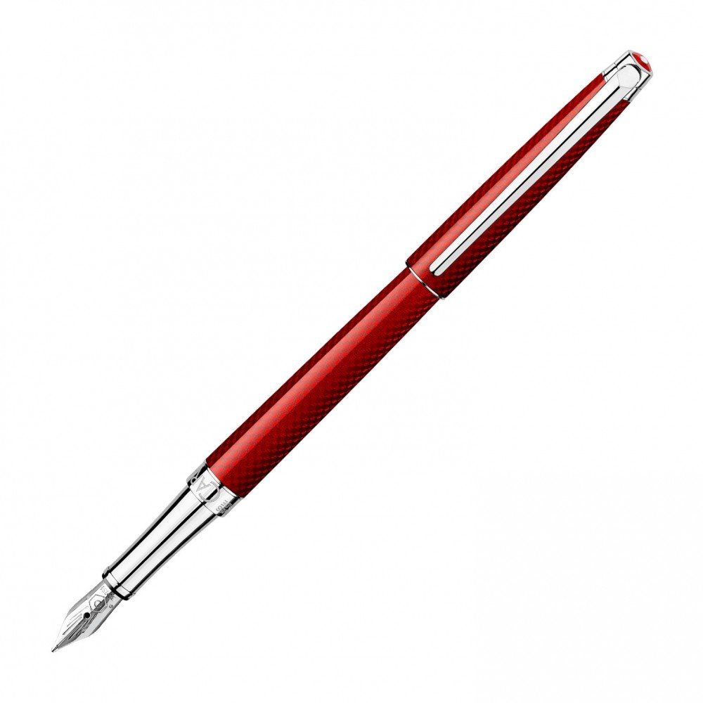 Stylo plume CARAN D'ACHE Léman Slim Rouge Carmin - Extra-fine (EF) - Rouge carmin - -