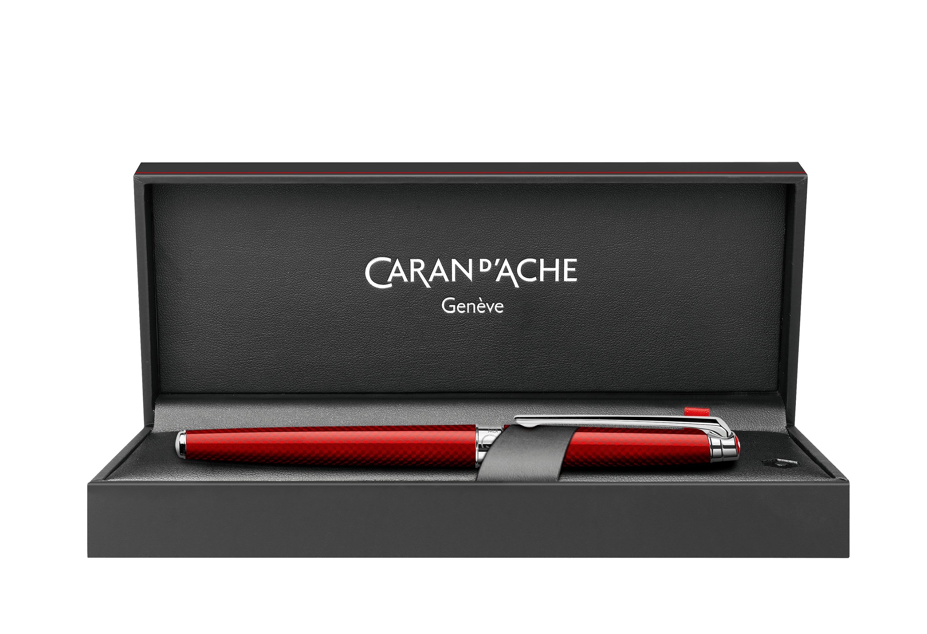 Stylo plume CARAN D'ACHE Léman Slim Rouge Carmin - Extra-fine (EF) - Rouge carmin - -