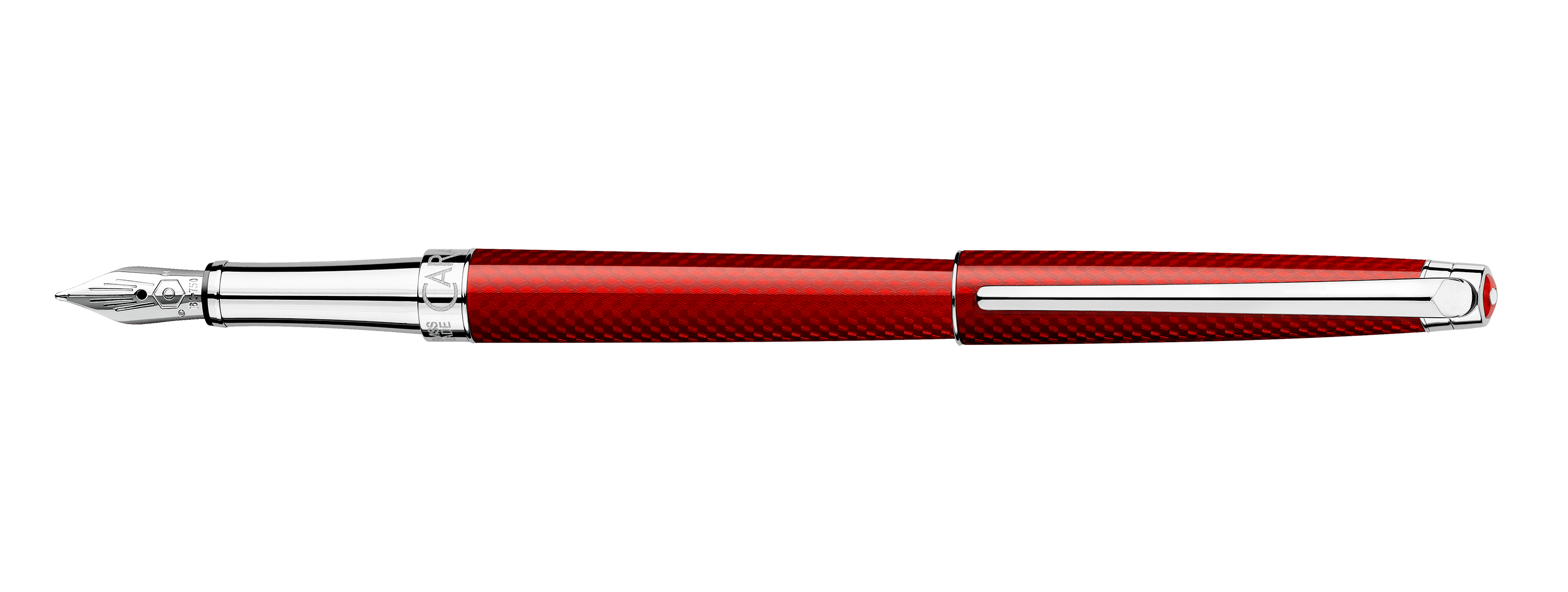 Stylo plume CARAN D'ACHE Léman Slim Rouge Carmin - Extra-fine (EF) - Rouge carmin - -