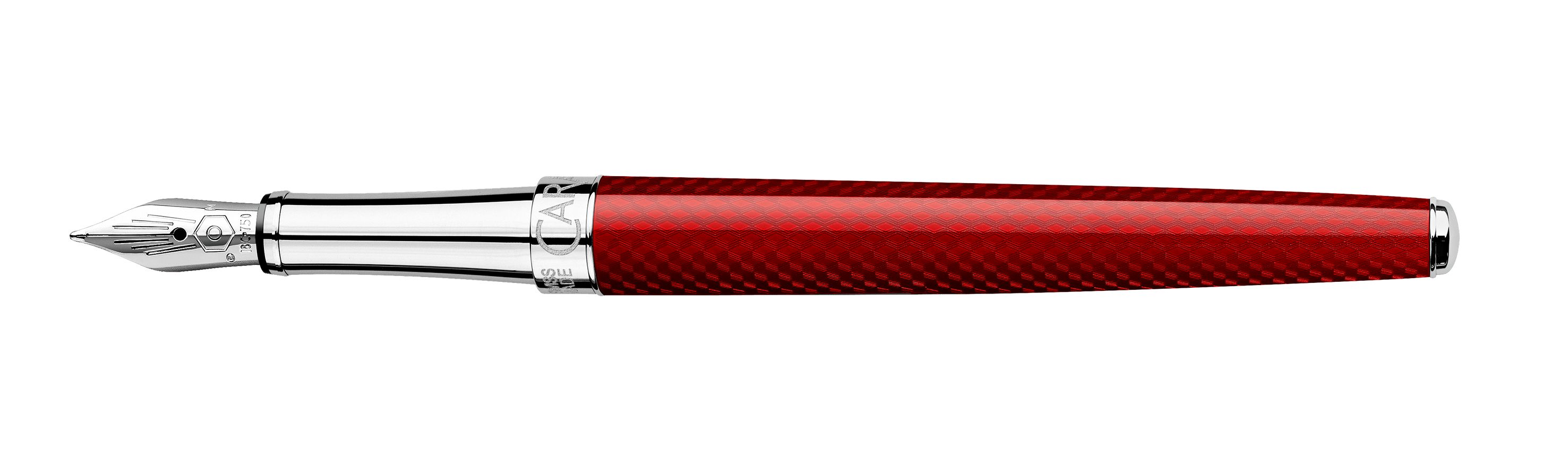 Stylo plume CARAN D'ACHE Léman Slim Rouge Carmin - Extra-fine (EF) - Rouge carmin - -