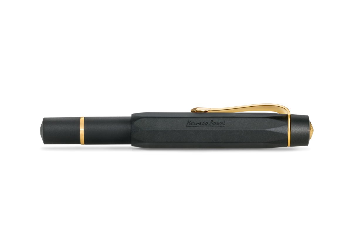 Stylo plume KAWECO PISTON AL Sport Black/Gold - Starter Set (avec flacon d'encre) - Extra-fine (EF) - Black/Gold - 4251734922694