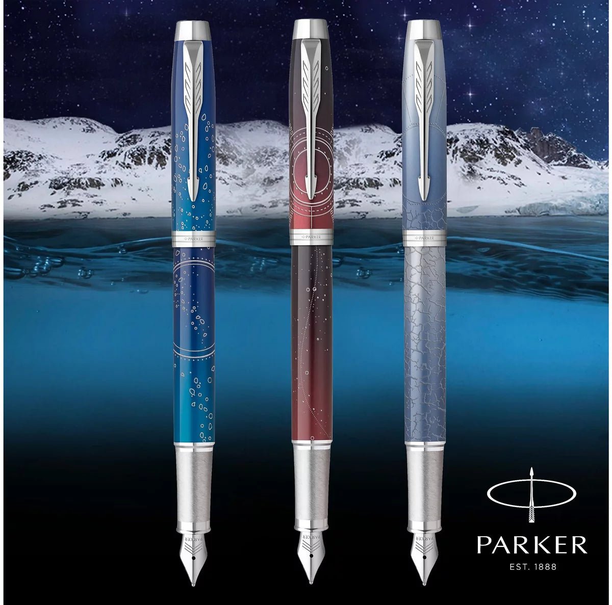 Coffret 2 stylos bille et plume Parker IM acier - Stylos plume Parker