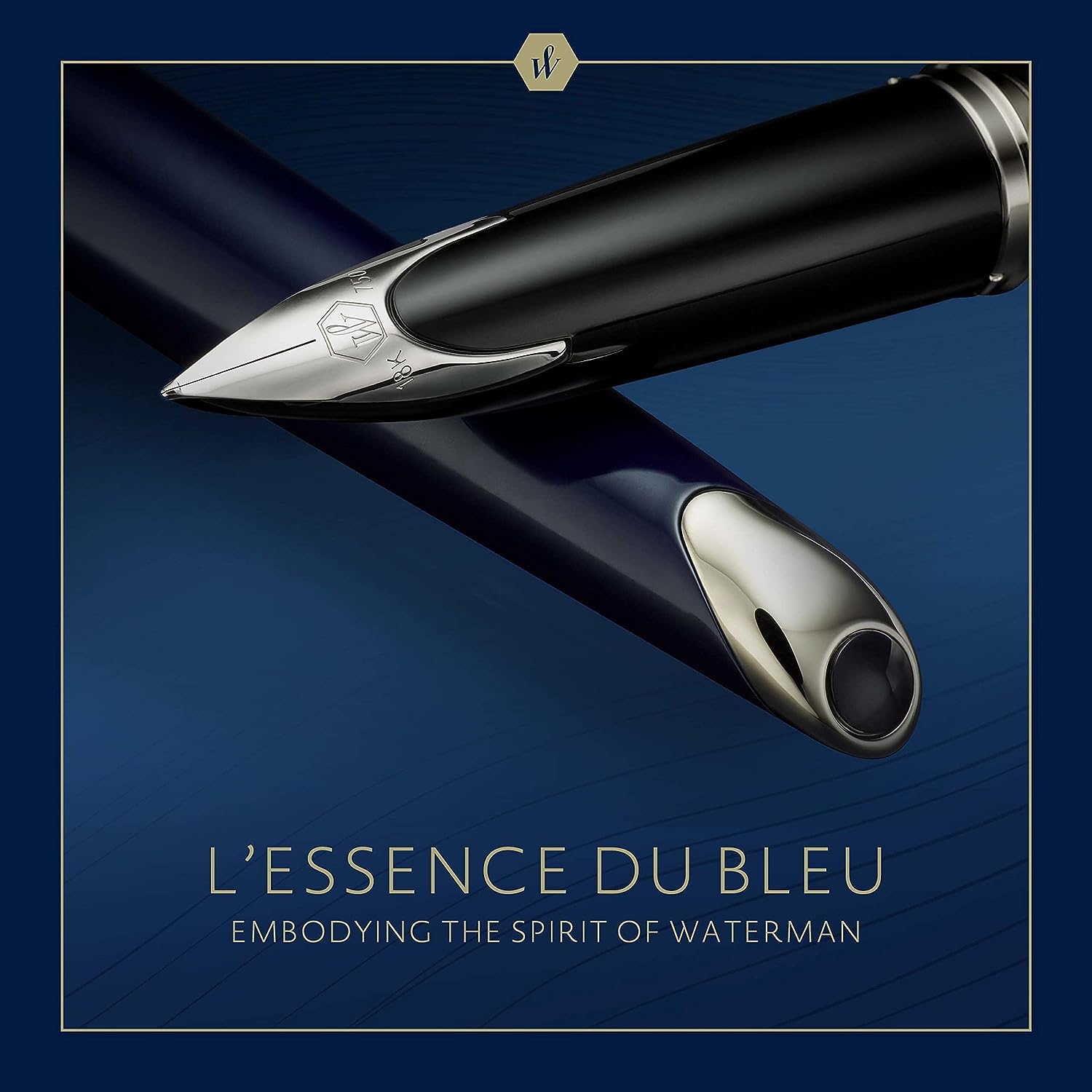 Stylo plume WATERMAN Carène l'Essence du Bleu - Fine (F) - Bleu - -