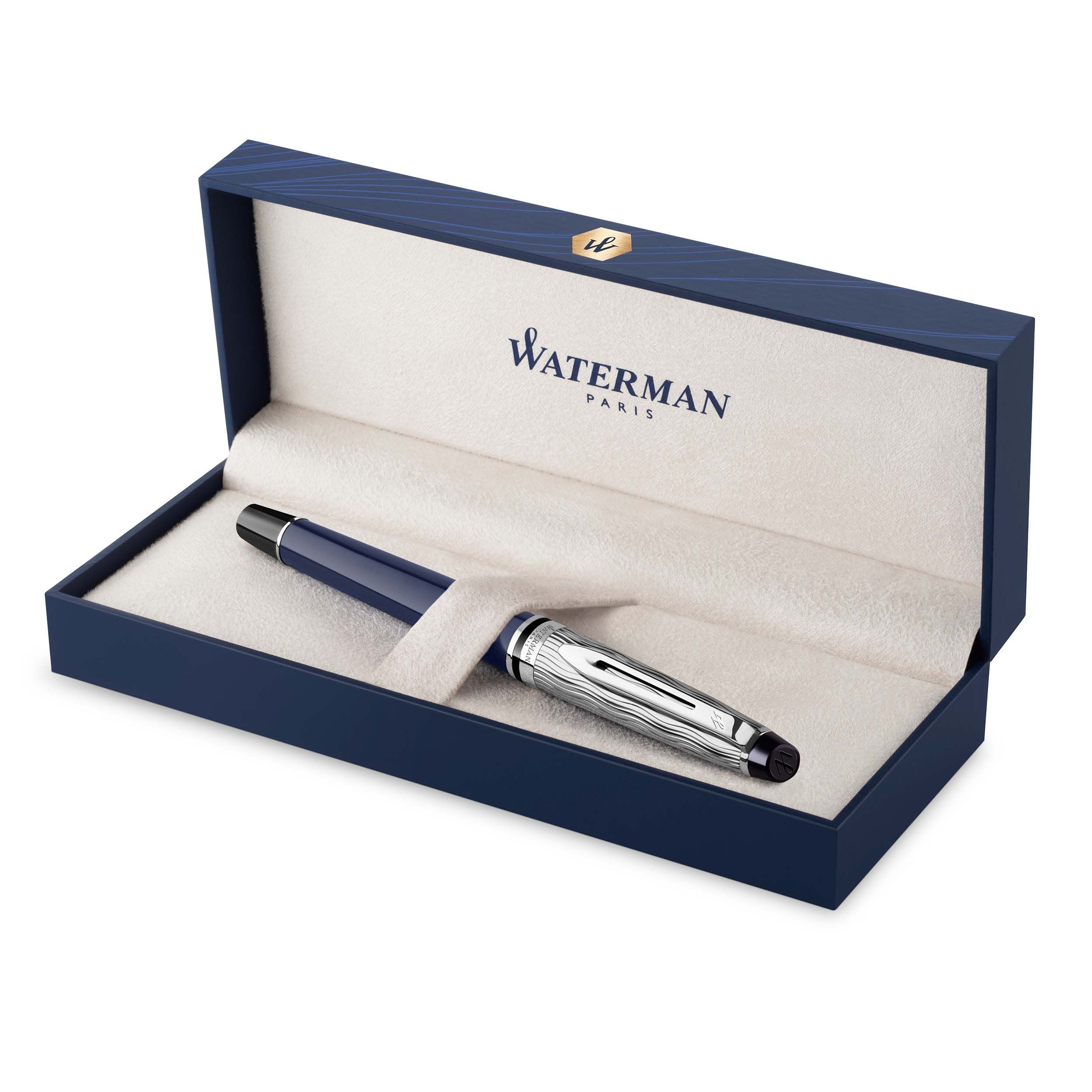 Stylo plume WATERMAN Expert l'Essence du Bleu - Fine (F) - Bleu - 3026981664267