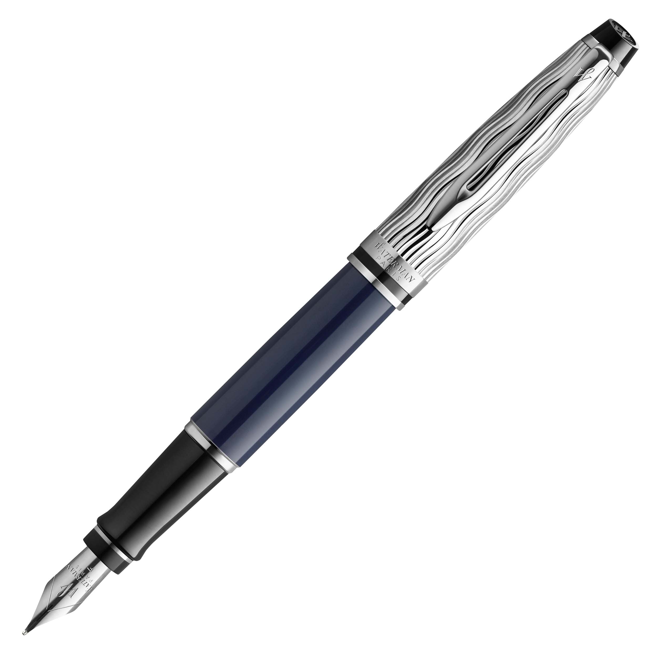 Stylo plume WATERMAN Expert l'Essence du Bleu - Fine (F) - Bleu - 3026981664267