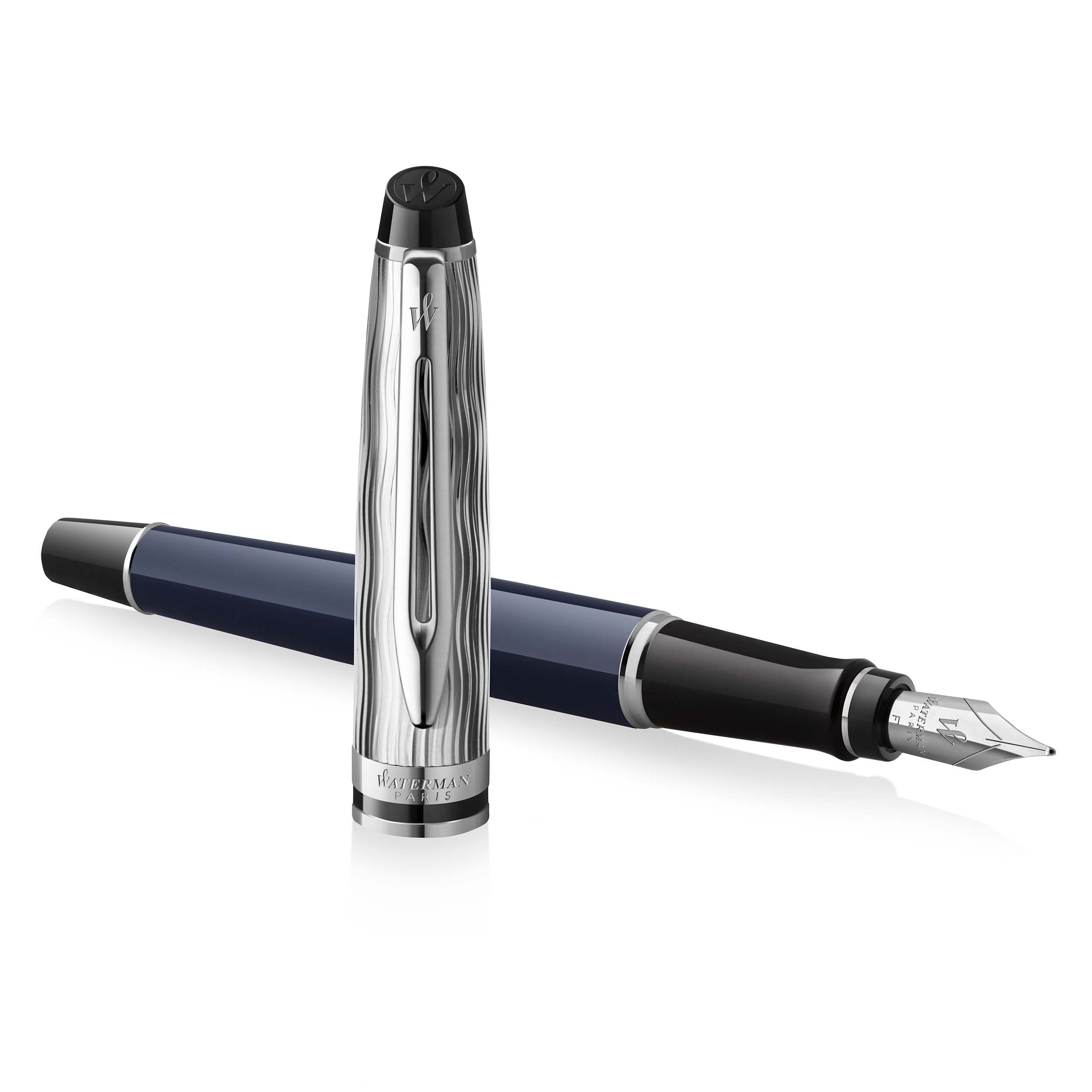Stylo plume WATERMAN Expert l'Essence du Bleu - Fine (F) - Bleu - 3026981664267