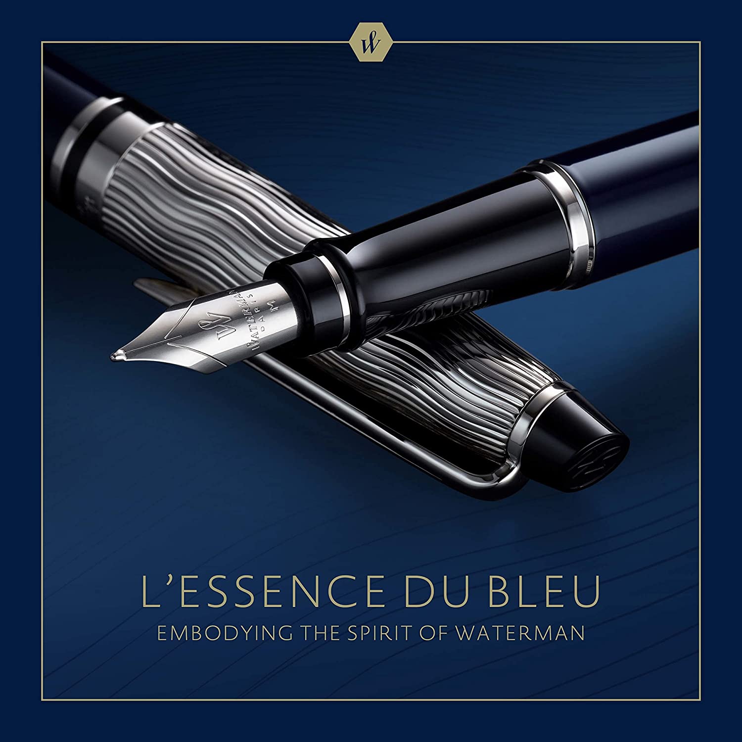 Stylo plume WATERMAN Expert l'Essence du Bleu - Fine (F) - Bleu - 3026981664267